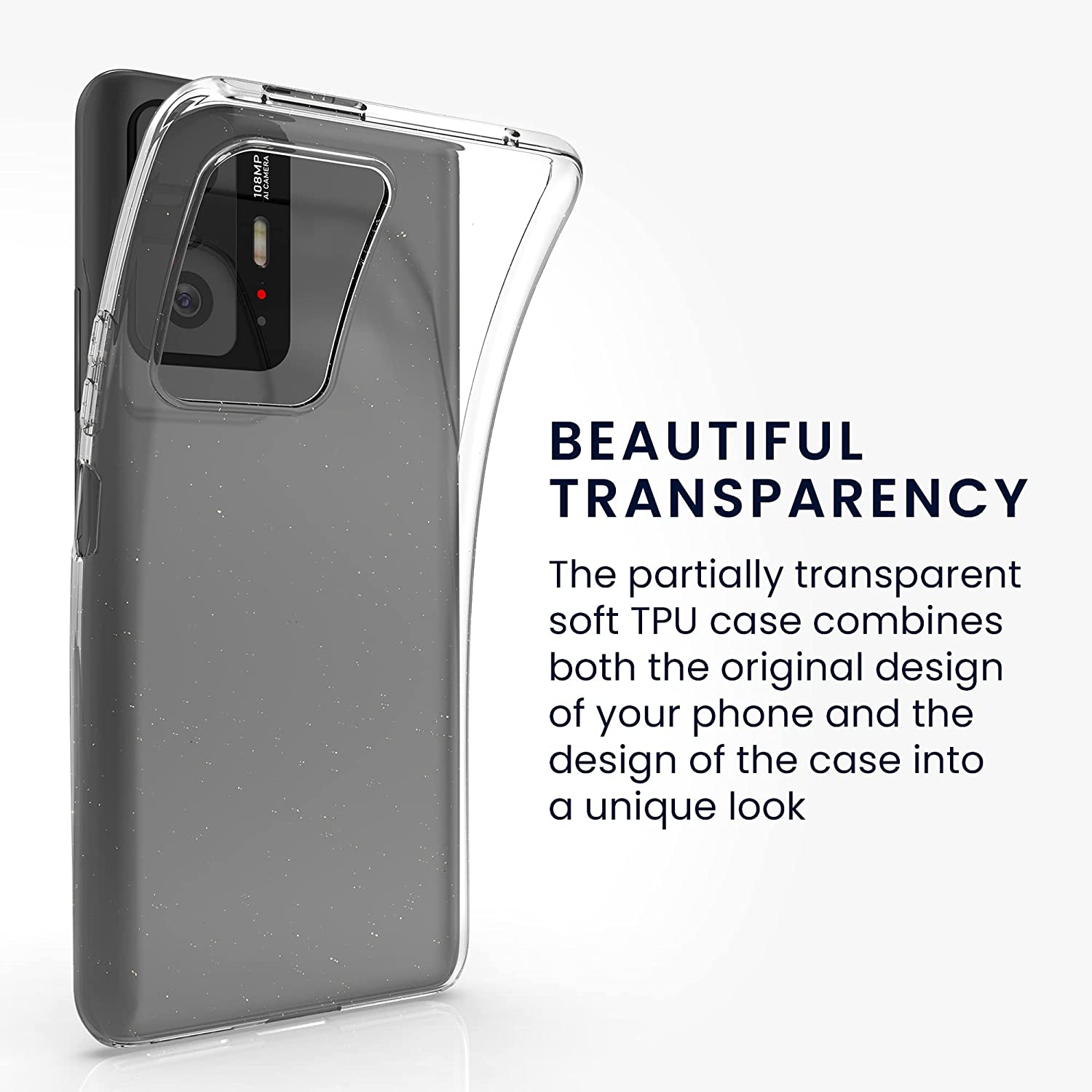 KW Xiaomi 11T / 11T Pro Θήκη Σιλικόνης TPU Design Glitter Uniform - Διάφανη - 56840.01