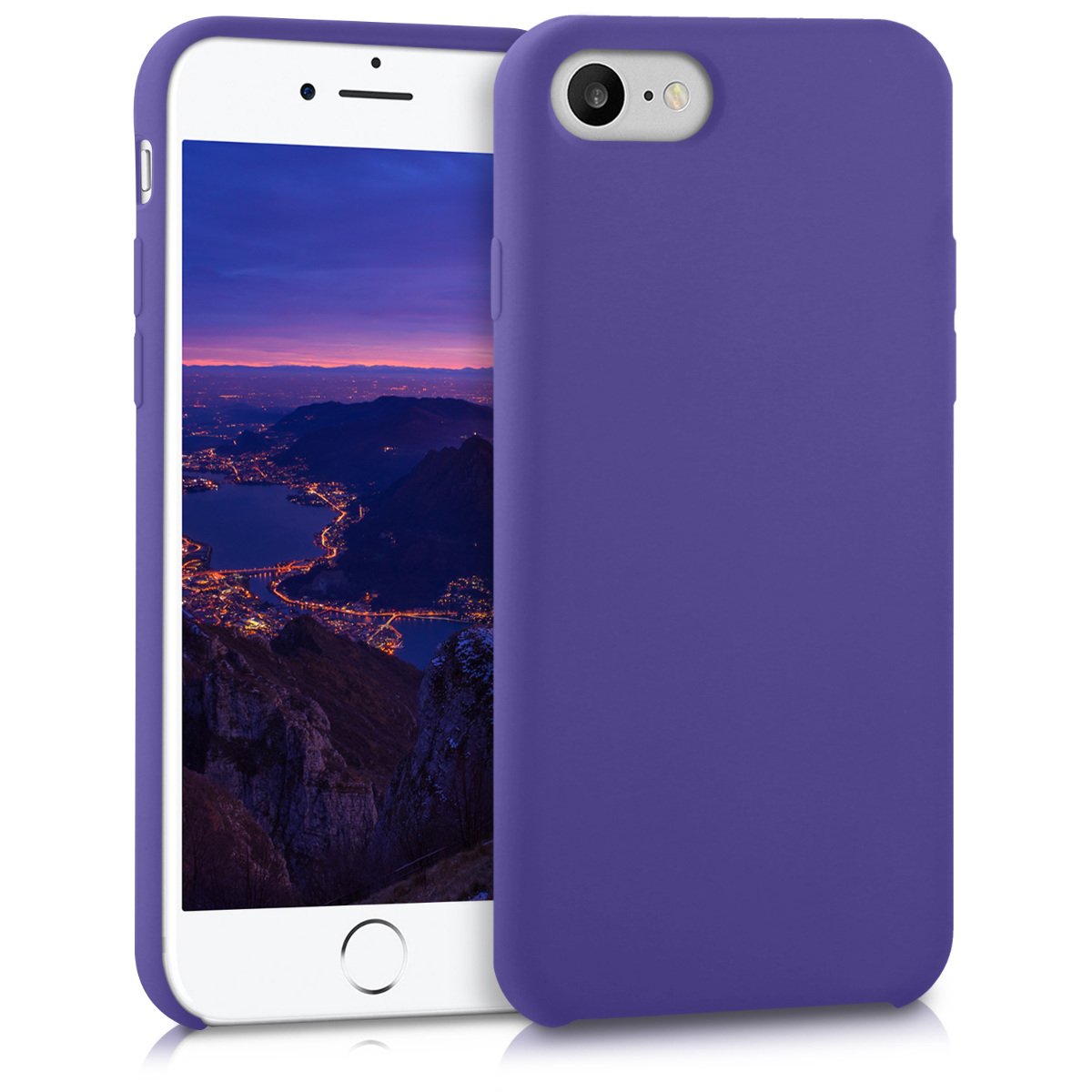 KW iPhone SE 2022 / SE 2020 / 7 / 8 Θήκη Σιλικόνης Rubber TPU - Violet Matte - 40225.38