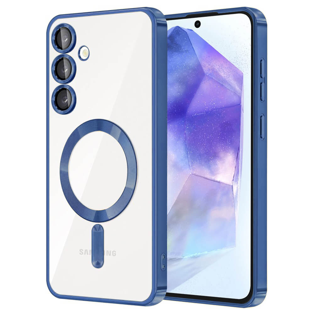 Techsuit Samsung Galaxy A55 5G - Luxury Crystal MagSafe - Θήκη Σιλικόνης - Deep Blue