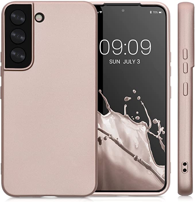 KW Samsung Galaxy S22 Θήκη Σιλικόνης - Metallic Gold - 56757.66