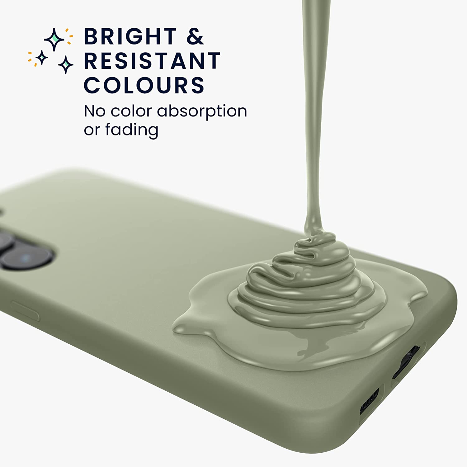 KW Samsung Galaxy S23 Θήκη Σιλικόνης Rubberized TPU - Grey Green - 60273.172