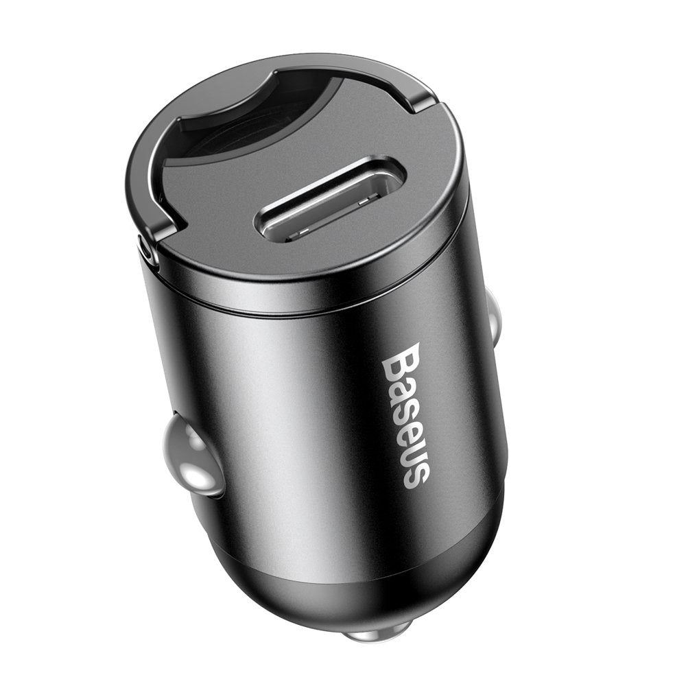 Baseus Tiny Star Mini Car Charger - Φορτιστής Αυτοκινήτου 30W με 1 Θύρα Type-C - Grey - VCHX-B0G