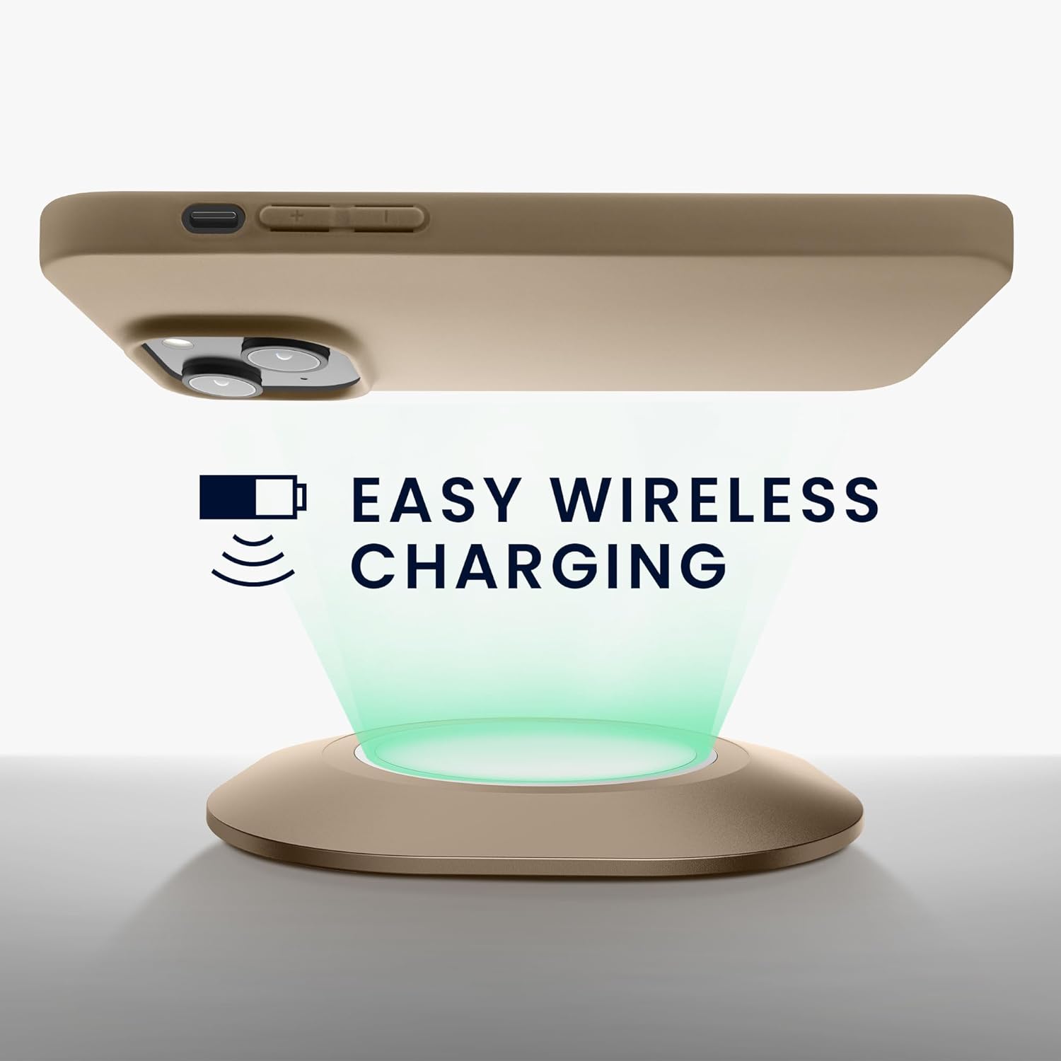 KW iPhone 15 Λεπτή Θήκη Σιλικόνης TPU - Beige Matte - 61957.96