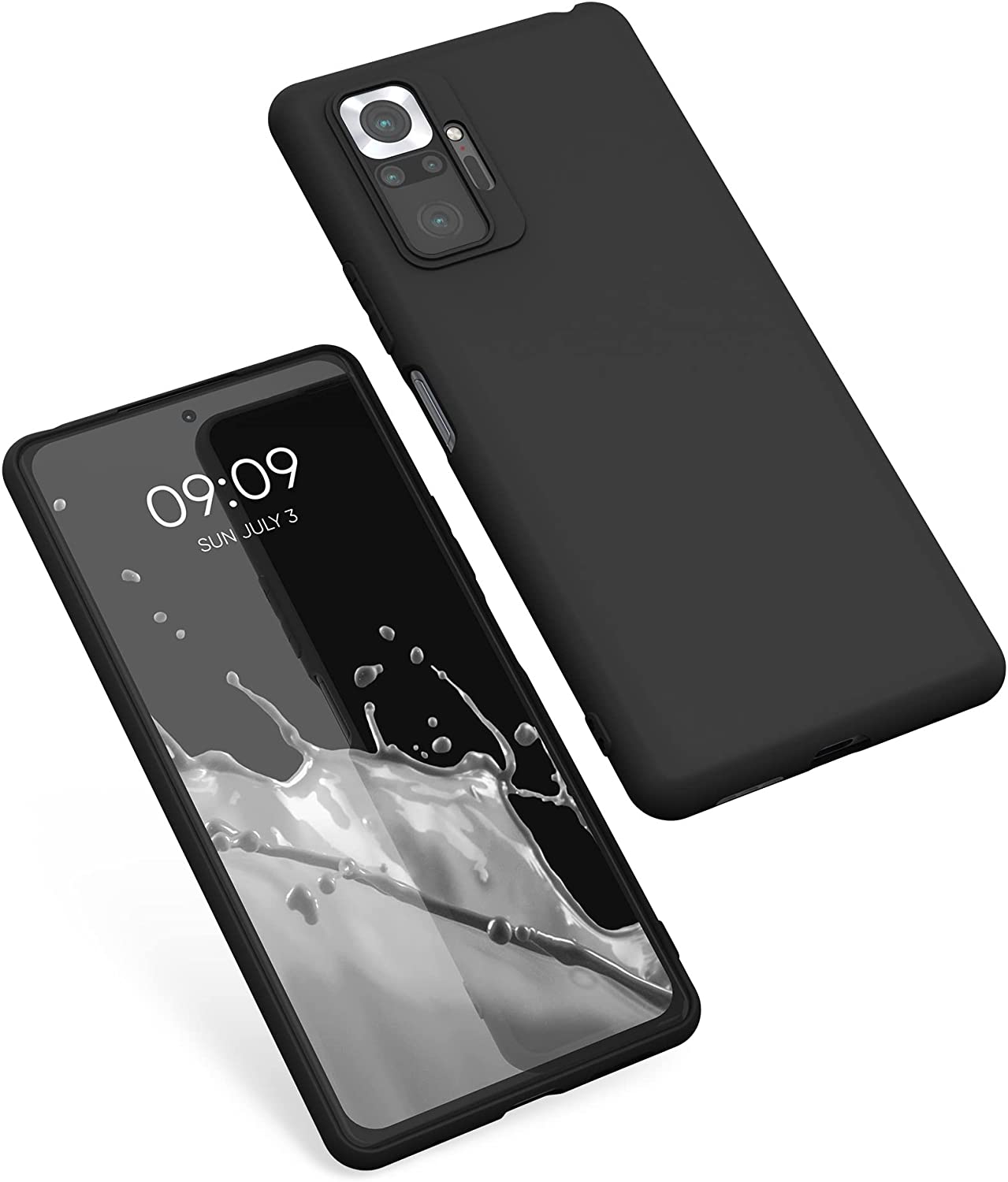 KW Xiaomi Redmi Note 10 Pro Θήκη Σιλικόνης TPU - Matte Black - 54551.47