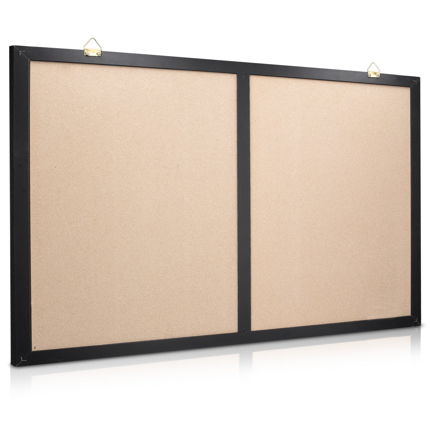 Navaris Combo Board with Chalk and Cork Boards - Διπλός Πίνακας Ανακοινώσεων με Μαγνητικό Μαυροπίνακα και Πίνακα από Φελλό - Dark Brown - Black - 49998.01