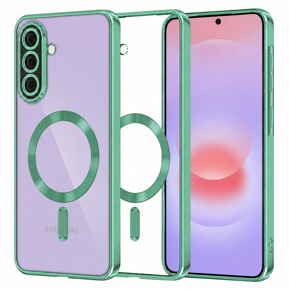 Techsuit Samsung Galaxy A37 5G - Θήκη Σιλικόνης - Luxury Crystal MagSafe - Light Green