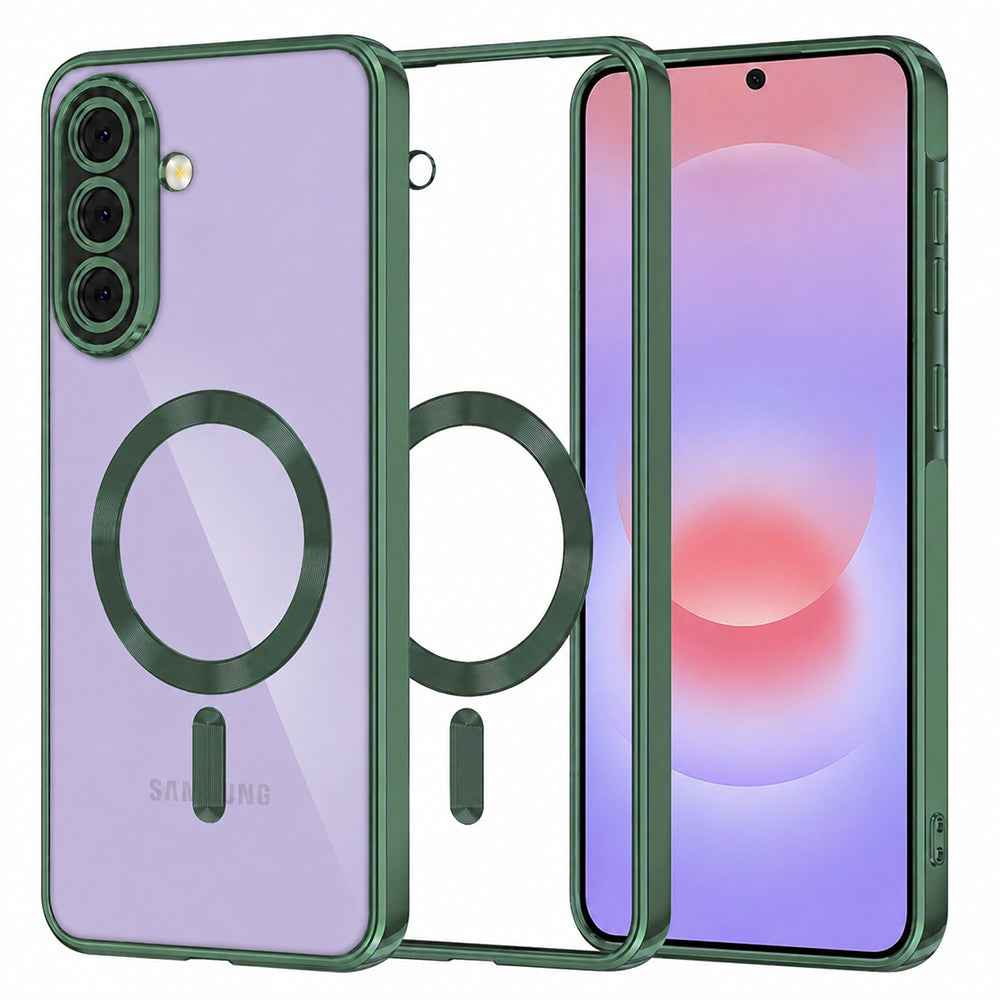 Techsuit Samsung Galaxy A37 5G - Θήκη Σιλικόνης - Luxury Crystal MagSafe - Deep Green