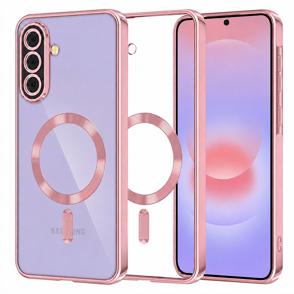 Techsuit Samsung Galaxy A37 5G - Θήκη Σιλικόνης - Luxury Crystal MagSafe - Pink