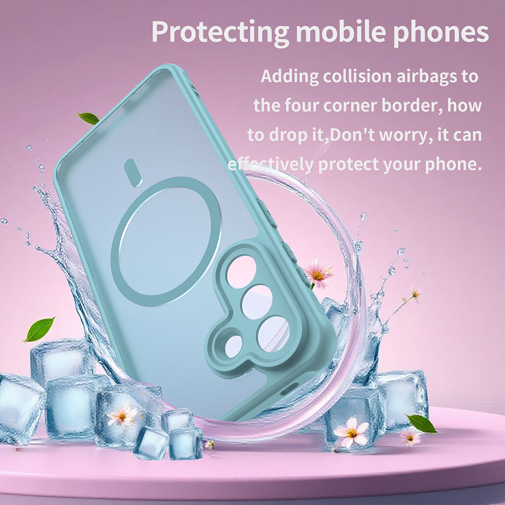 Techsuit Samsung Galaxy A27 5G - Σκληρή Θήκη με Πλαίσιο Σιλικόνης και MagSafe - HaloFrost II MagSafe - Mint Green