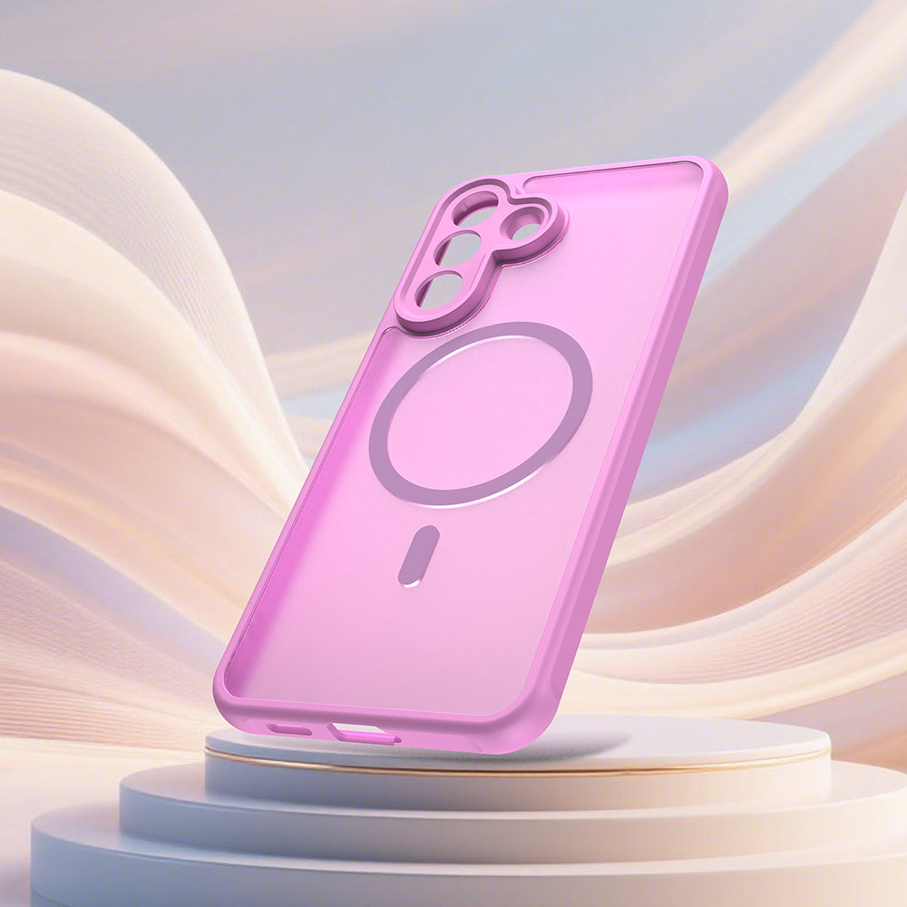 Techsuit Samsung Galaxy A27 5G - Σκληρή Θήκη με Πλαίσιο Σιλικόνης και MagSafe - HaloFrost II MagSafe - Pink