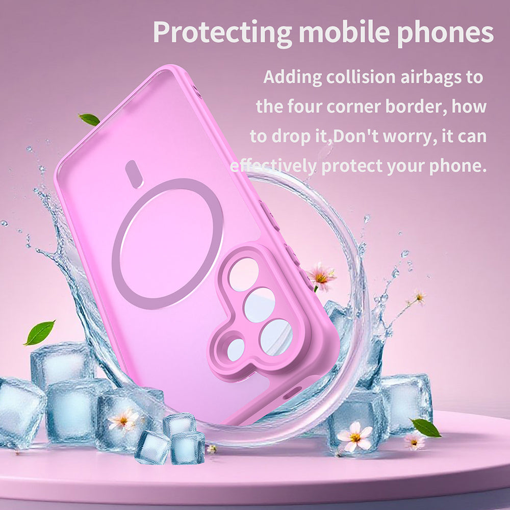 Techsuit Samsung Galaxy A27 5G - Σκληρή Θήκη με Πλαίσιο Σιλικόνης και MagSafe - HaloFrost II MagSafe - Pink