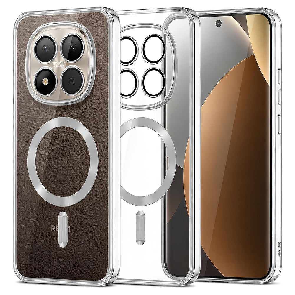 Techsuit Xiaomi Redmi Note 15 Pro Plus 5G / Poco M8 Pro 5G - Θήκη Σιλικόνης - Luxury Crystal MagSafe - Silver