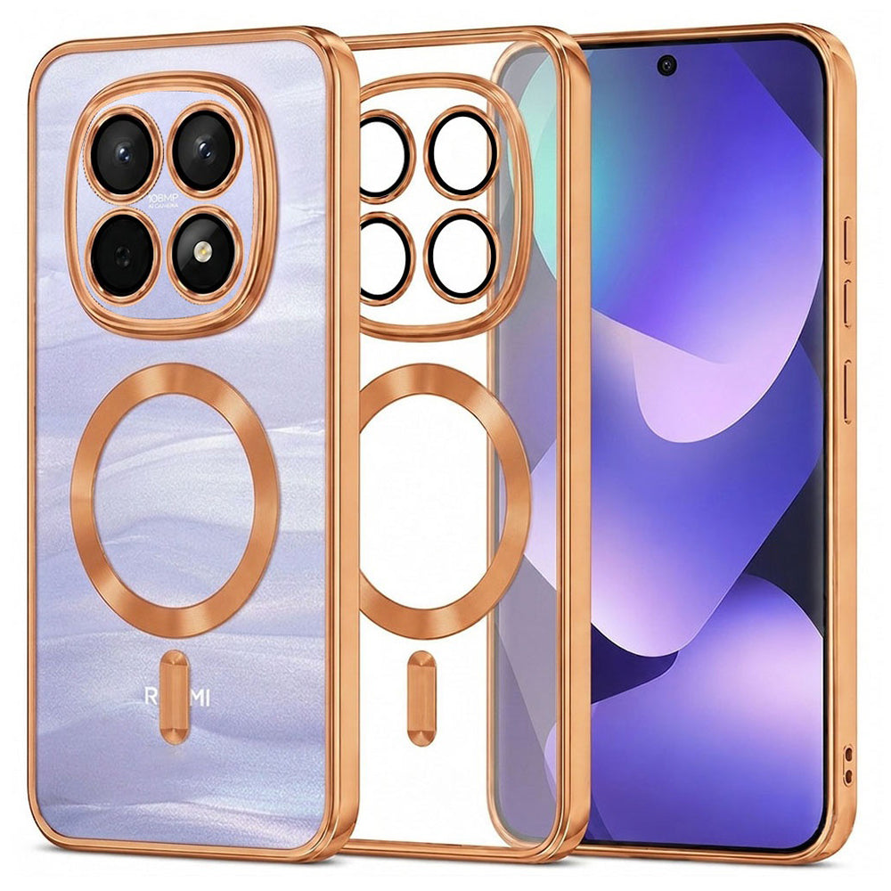 Techsuit Xiaomi Redmi Note 15 5G / Note 15 4G / Poco M8 5G - Θήκη Σιλικόνης - Luxury Crystal MagSafe - Orange