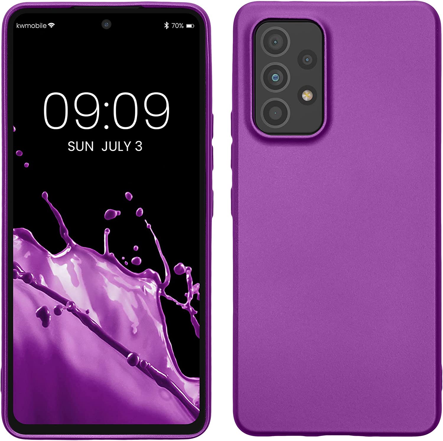 KW Samsung Galaxy A53 5G Θήκη Σιλικόνης TPU - Metallic Violet - 57958.240