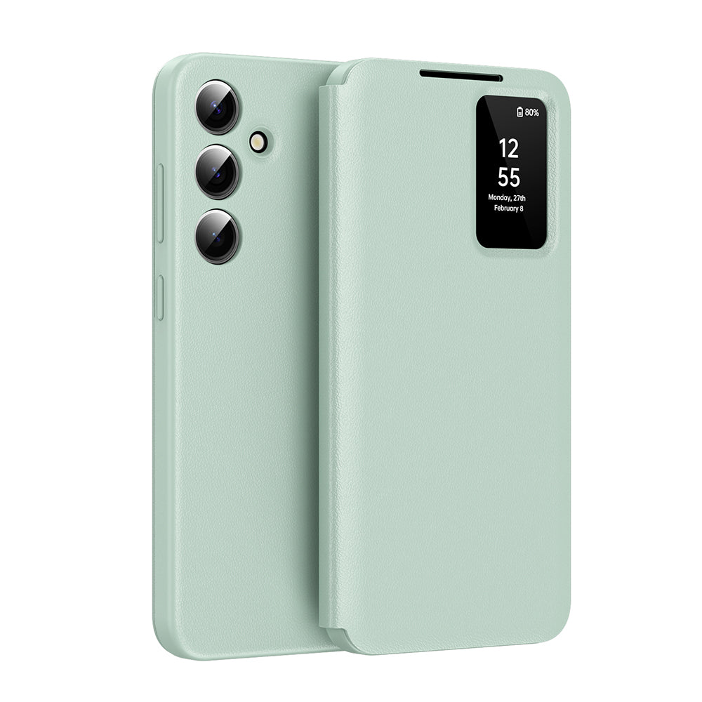 Techsuit Samsung Galaxy S26 FE - Θήκη Βιβλίο με Θέση για 1 Κάρτα - SmartView Series - Green