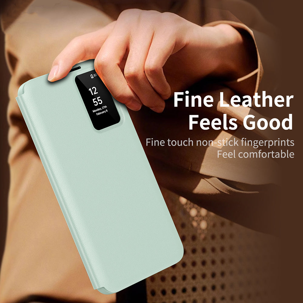 Techsuit Samsung Galaxy S26 FE - Θήκη Βιβλίο με Θέση για 1 Κάρτα - SmartView Series - Green