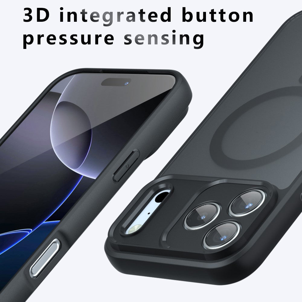 Techsuit iPhone 18 Pro / iPhone 17 Pro - Σκληρή Θήκη με Πλαίσιο Σιλικόνης και MagSafe - PureFrost - Frosted Black