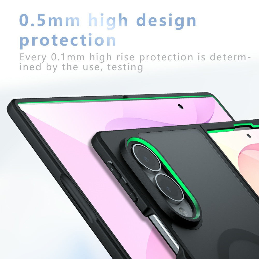 Techsuit Samsung Galaxy Z Fold8 - Σκληρή Θήκη με Πλαίσιο Σιλικόνης και MagSafe - PureFrost - Frosted Black