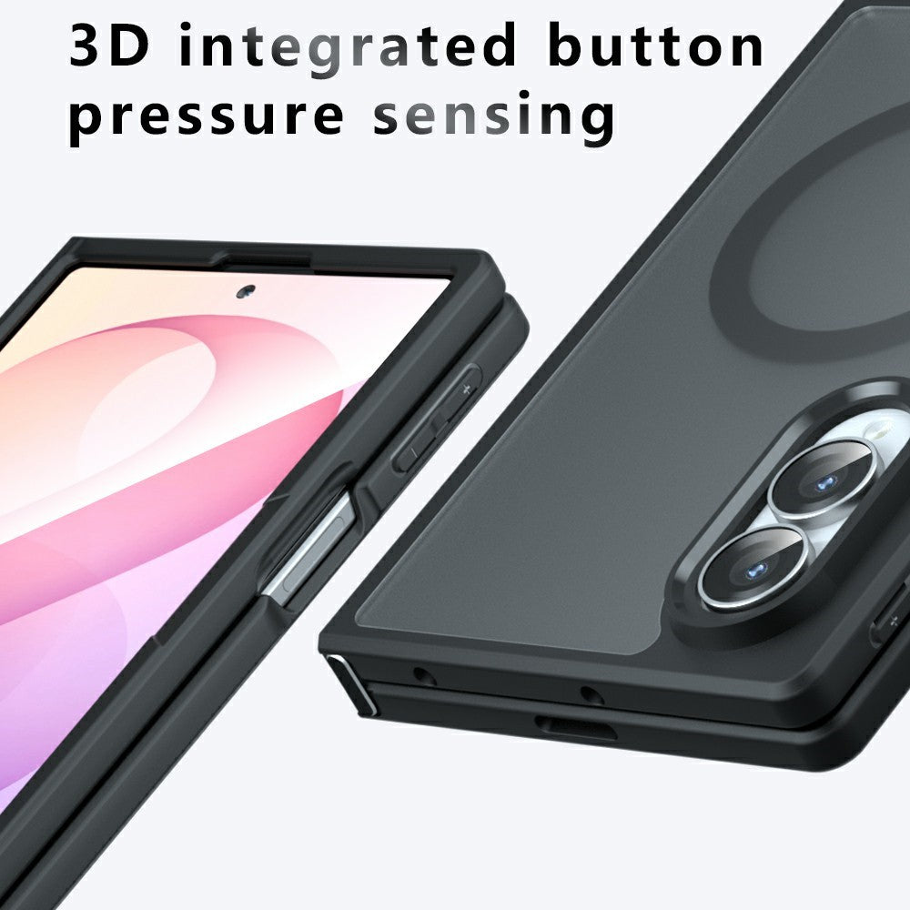 Techsuit Samsung Galaxy Z Fold8 - Σκληρή Θήκη με Πλαίσιο Σιλικόνης και MagSafe - PureFrost - Frosted Black