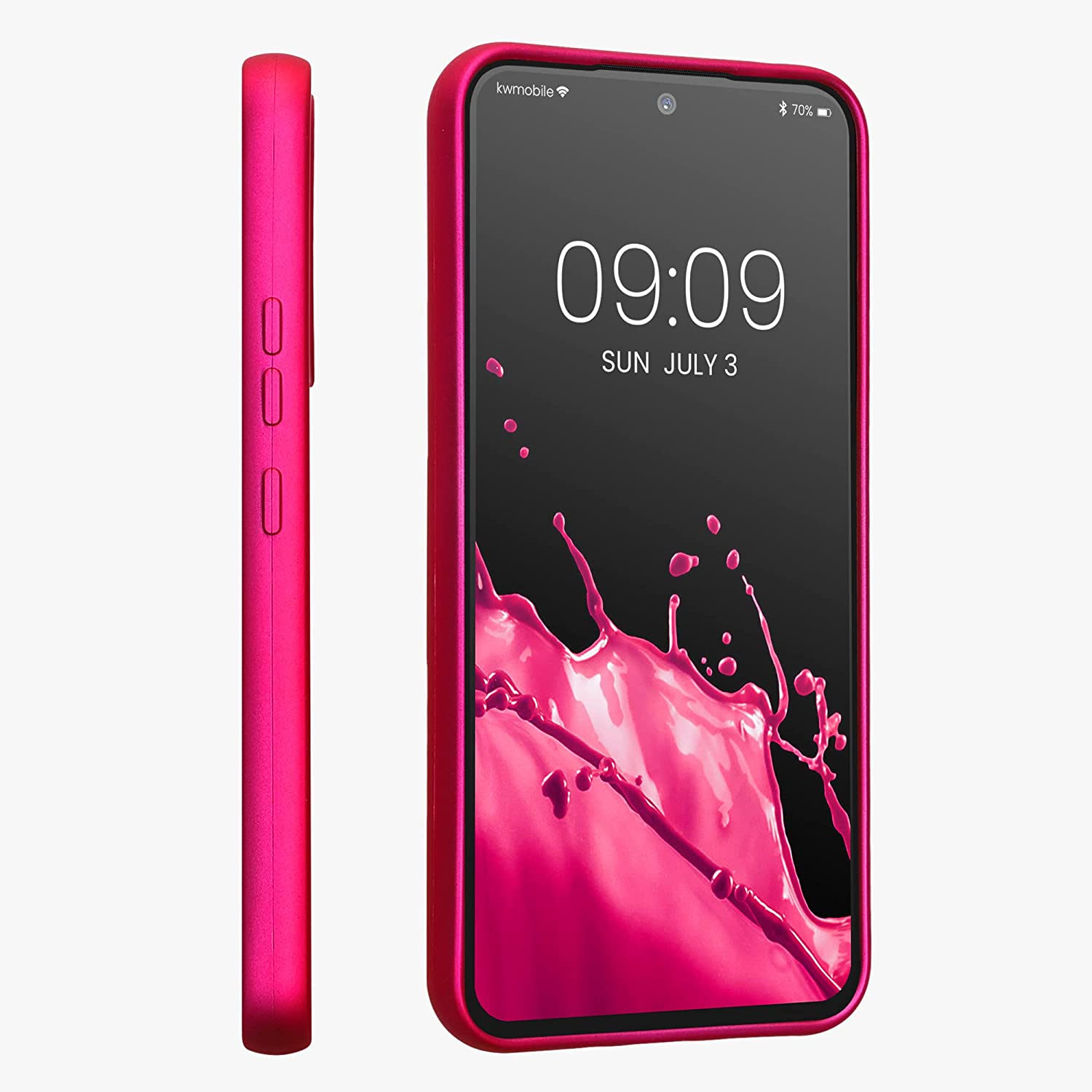KW Samsung Galaxy A54 5G Θήκη Σιλικόνης TPU - Metallic Pink - 60797.65