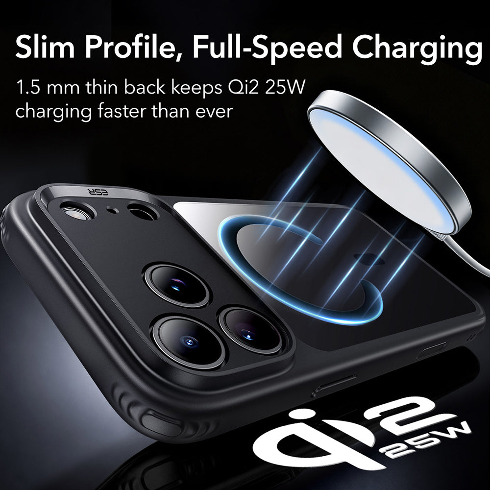 ESR iPhone 18 Pro Max / iPhone 17 Pro Max - Σκληρή Θήκη με Πλαίσιο Σιλικόνης και MagSafe - Classic Hybrid Halolock - Clear Black