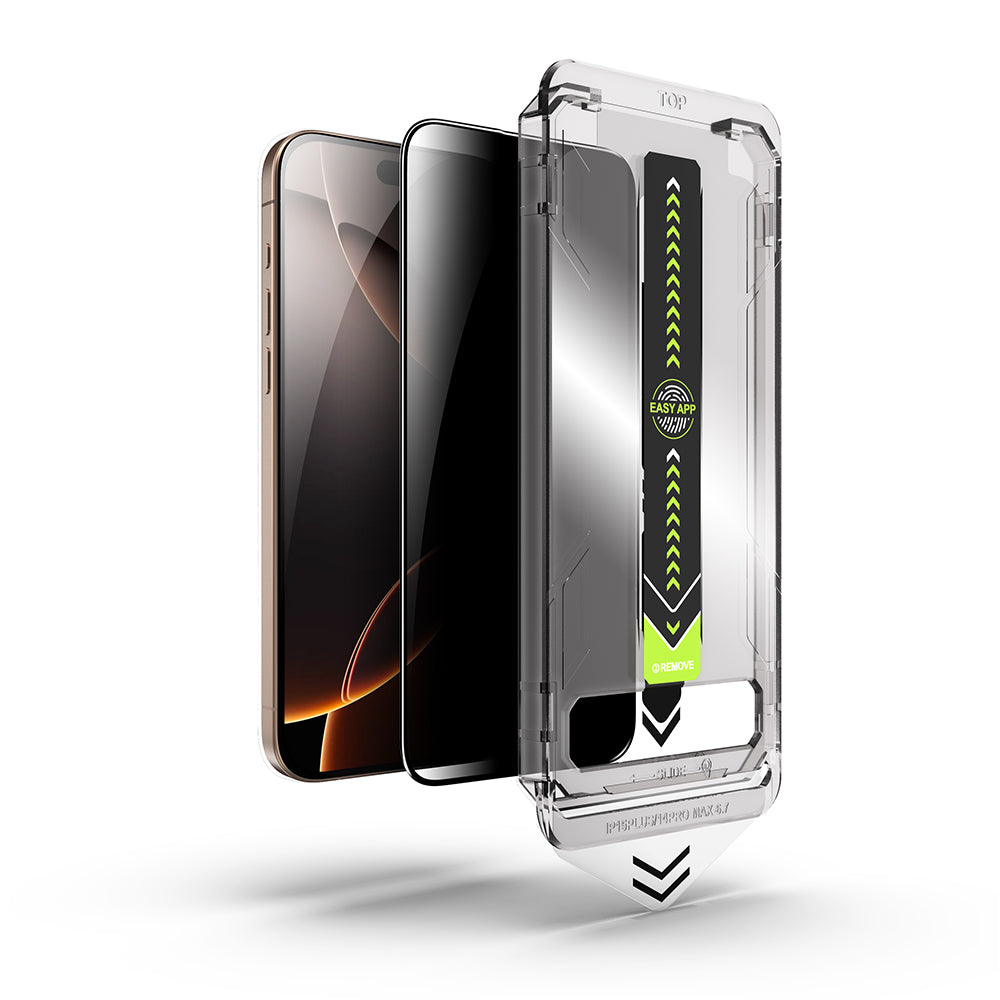 Techsuit iPhone 18 Pro Max - Full Screen Αντιχαρακτικό Γυαλί Οθόνης - TitanGlass FullCover - Privacy