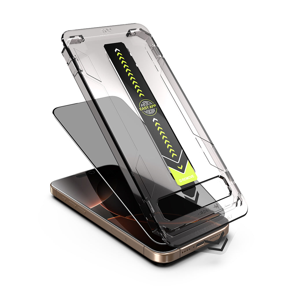 Techsuit iPhone 18 Pro Max - Full Screen Αντιχαρακτικό Γυαλί Οθόνης - TitanGlass FullCover - Privacy
