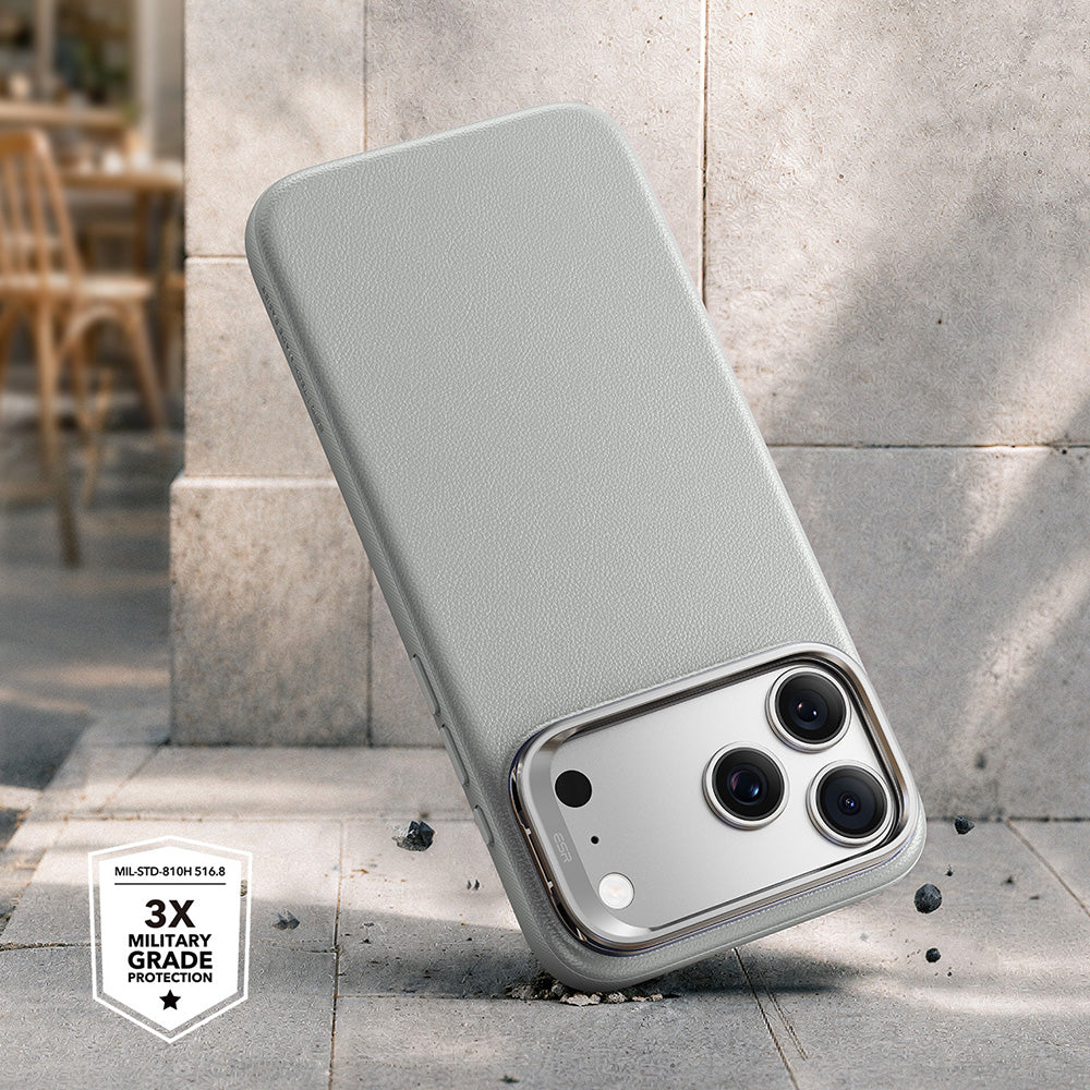 ESR iPhone 18 Pro Max / iPhone 17 Pro Max - Σκληρή Θήκη MagSafe με Πλαίσιο Σιλικόνης και Σταντ - Atelier Magnetic Kickstand - Grey