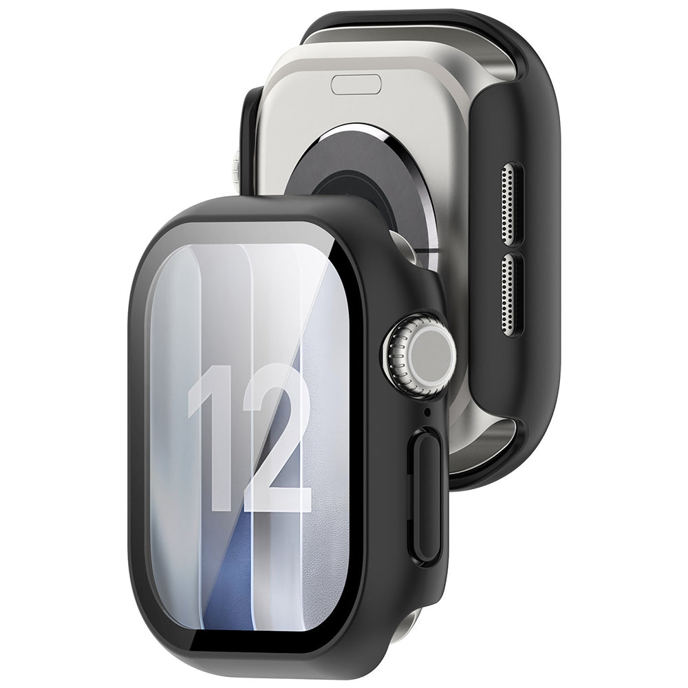 Techsuit Θήκη Apple Watch 12 - 46mm με Προστασία Οθόνης - Defense360 Pro - Black