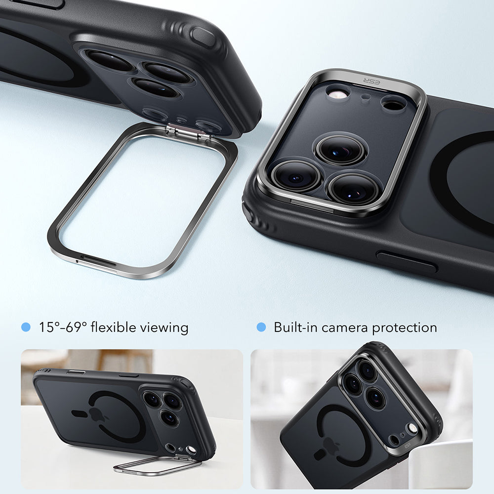 ESR  iPhone 18 Pro Max / iPhone 17 Pro Max - Σκληρή Θήκη με Πλαίσιο Σιλικόνης και Stand - Classic Hybrid HaloLock Kickstand - Frosted Black
