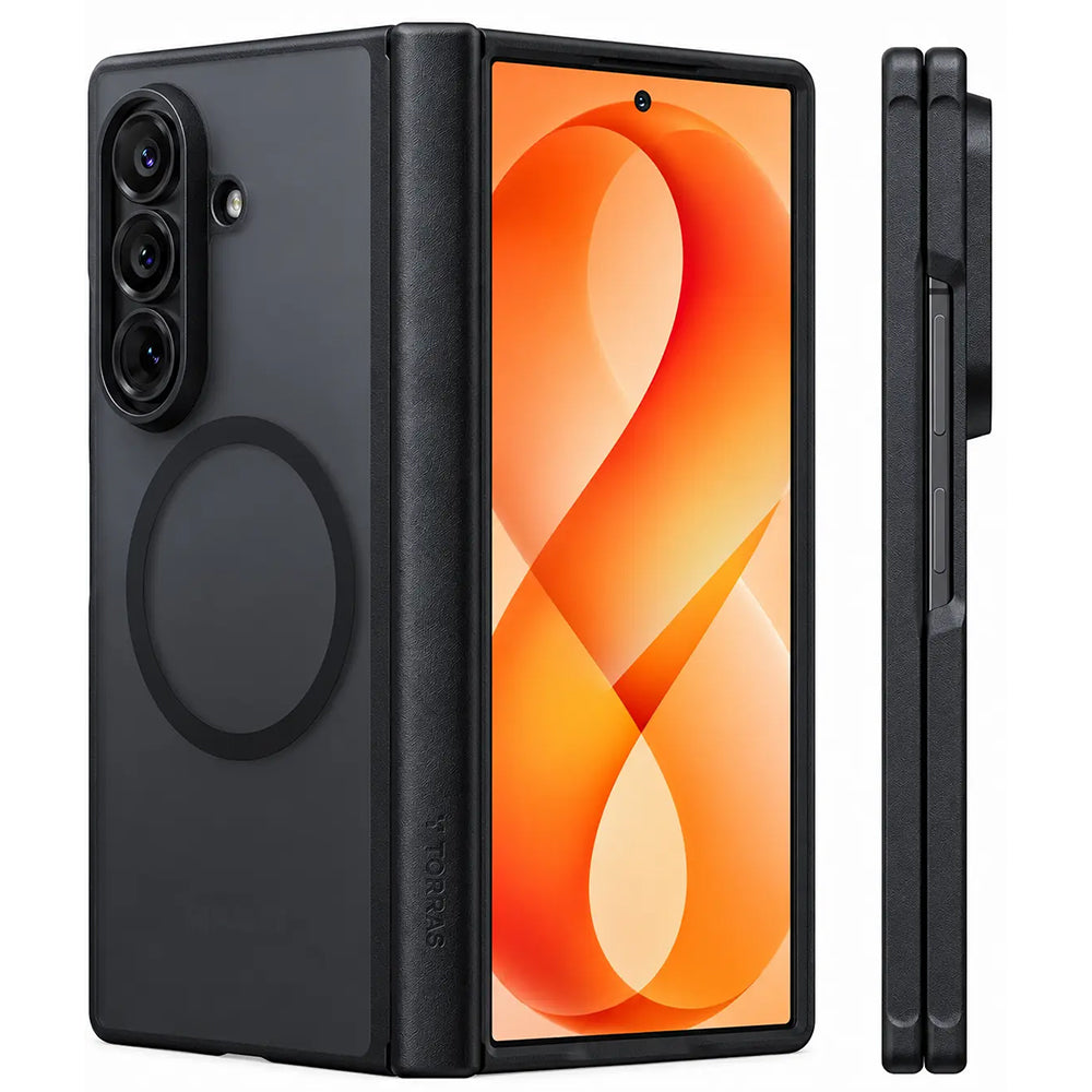 Torras Samsung Galaxy Z Fold8 Ultra - Σκληρή Θήκη με Πλαίσιο Σιλικόνης και MagSafe - Guardian Magnetic Series - Black