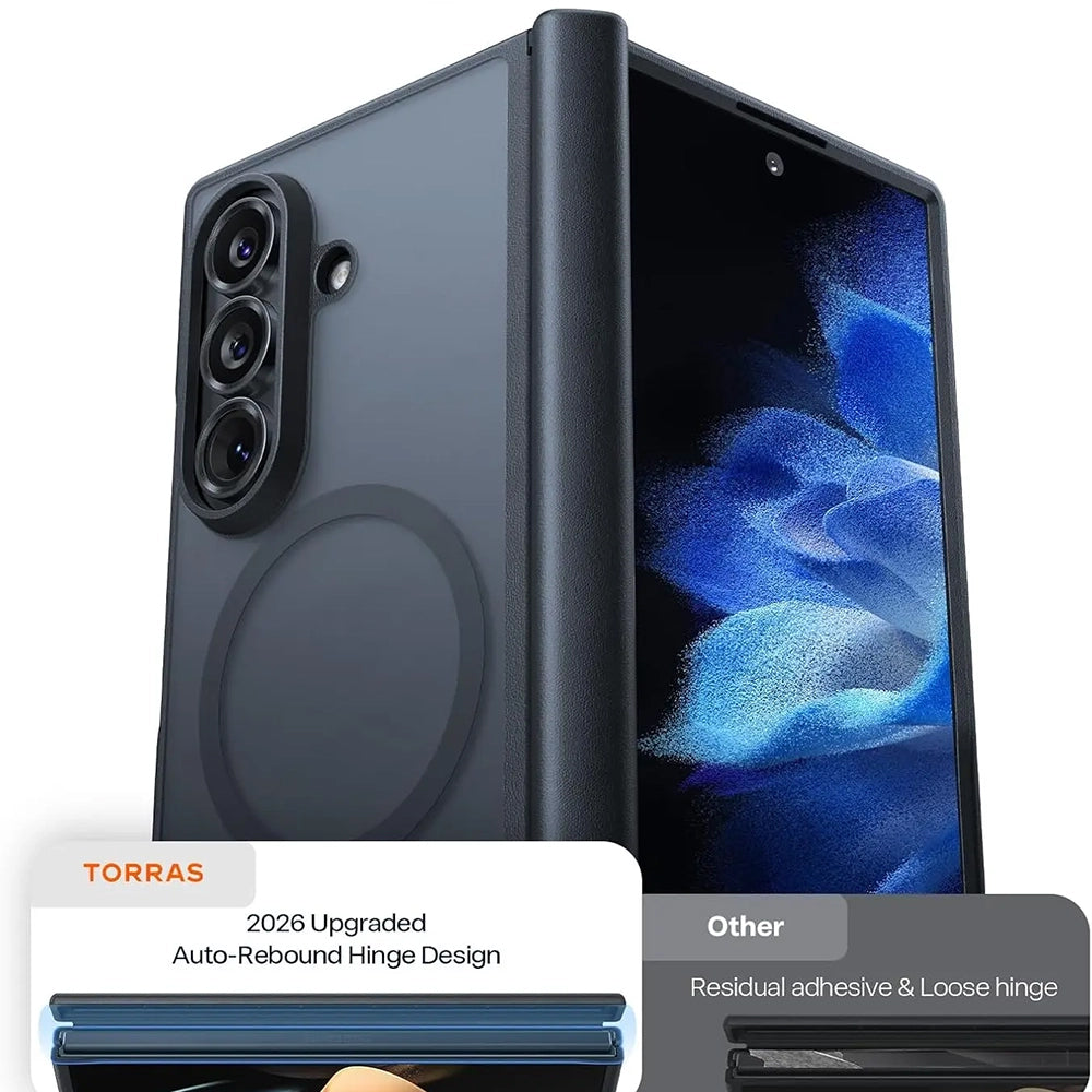 Torras Samsung Galaxy Z Fold8 Ultra - Σκληρή Θήκη με Πλαίσιο Σιλικόνης και MagSafe - Guardian Magnetic Series - Black