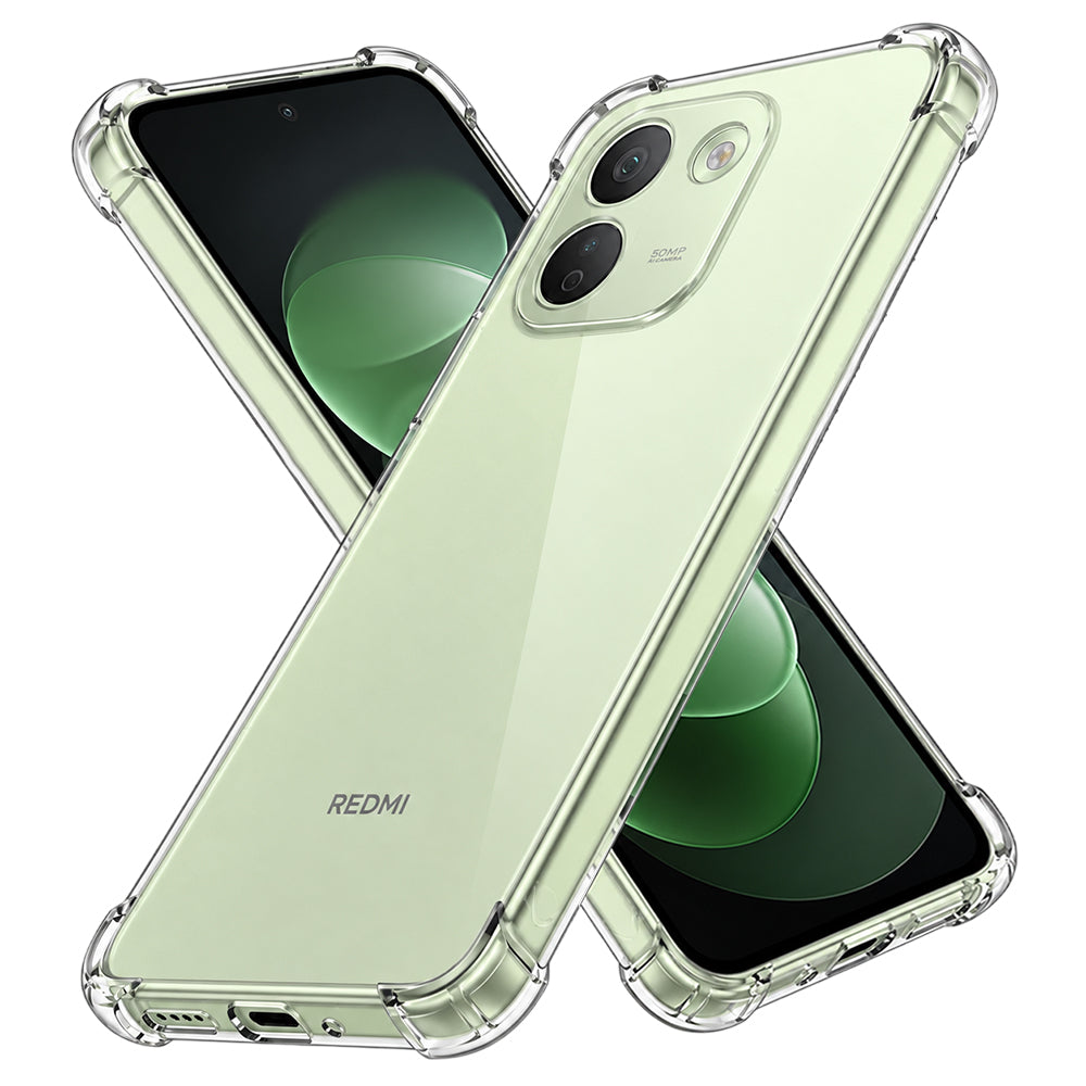 Techsuit Xiaomi Redmi Note 17 Pro Max 5G - Θήκη Σιλικόνης με Ενισχυμένες Γωνίες - Shockproof Clear Silicone - Clear