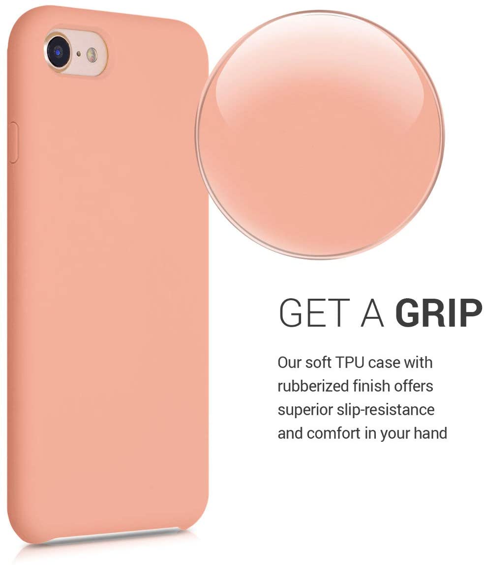 KW iPhone SE 2022 / SE 2020 / 7 / 8 Θήκη Σιλικόνης Rubber TPU - Grapefruit Pink - 40225.199