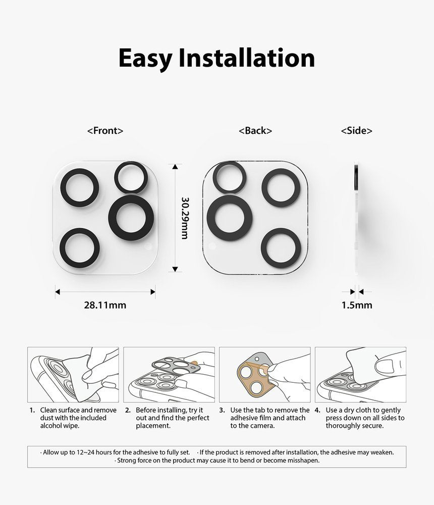 Ringke iPhone 12 Pro Camera Protector Αντιχαρακτικό Γυαλί για την Κάμερα - 2 Τεμάχια - Διάφανο