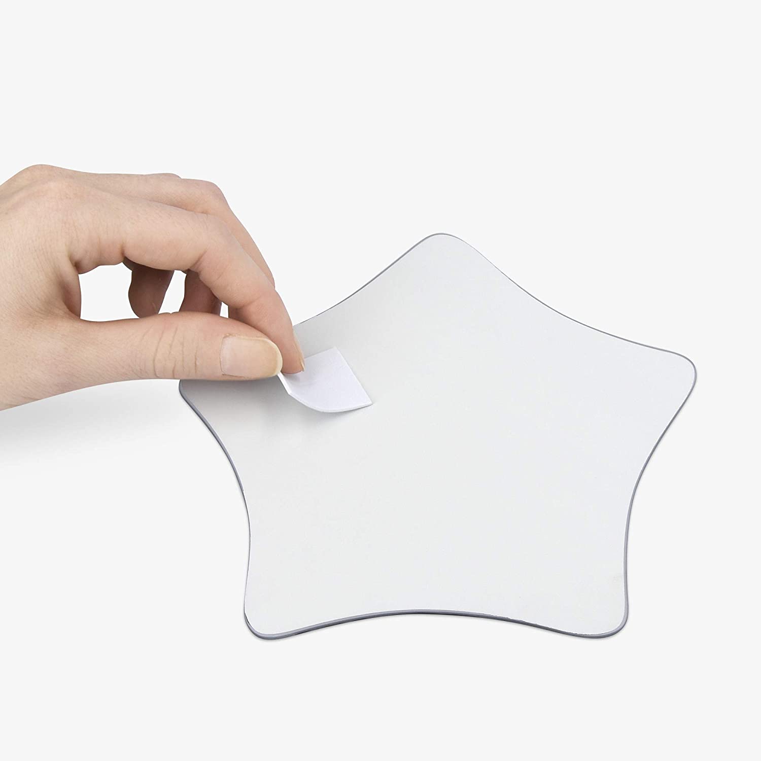 Navaris Σετ με 5 Διακοσμητικά Αυτοκόλλητα Τοίχου - Silver Reflective - 52503.01