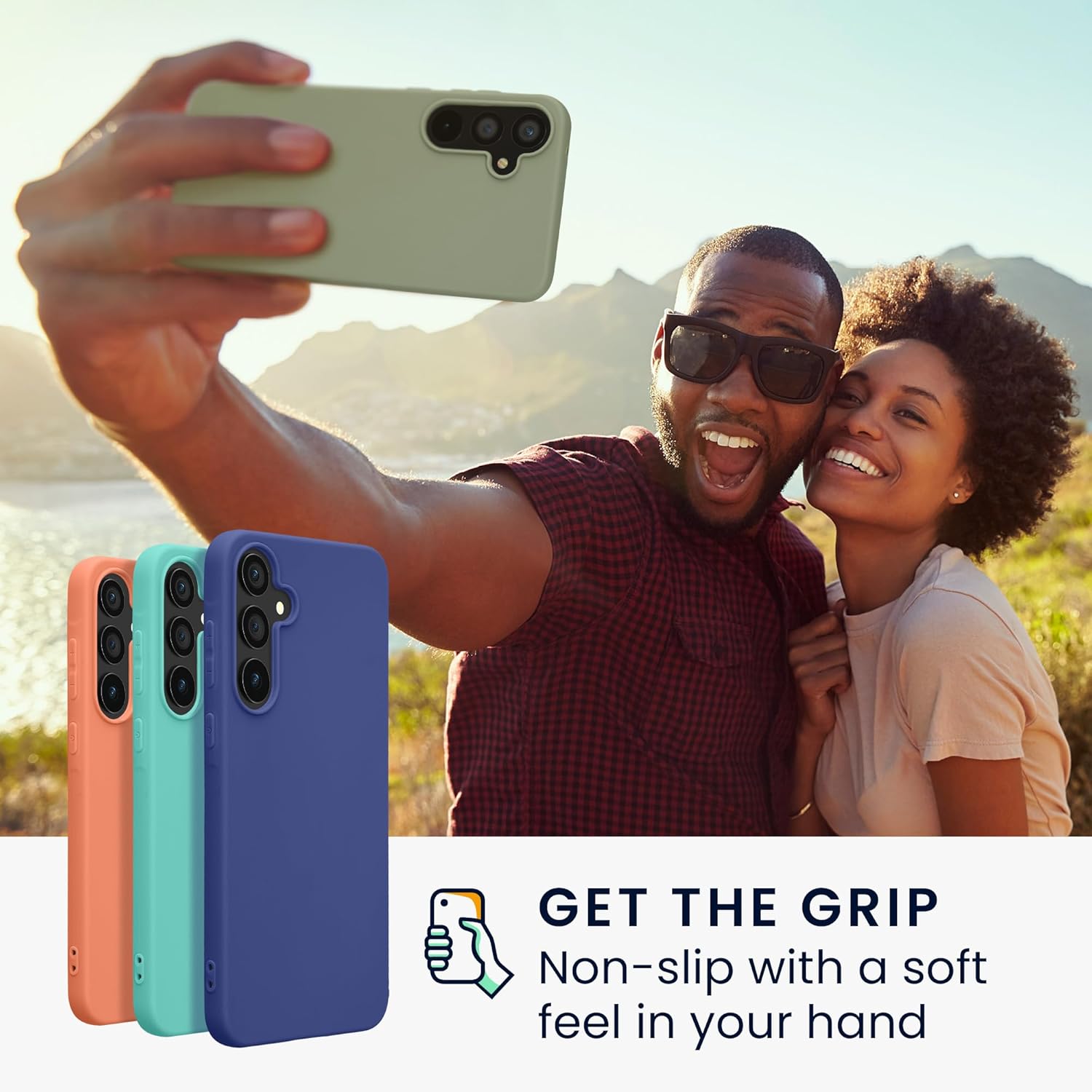 KW Samsung Galaxy A55 5G Λεπτή Θήκη Σιλικόνης TPU - Grey Green