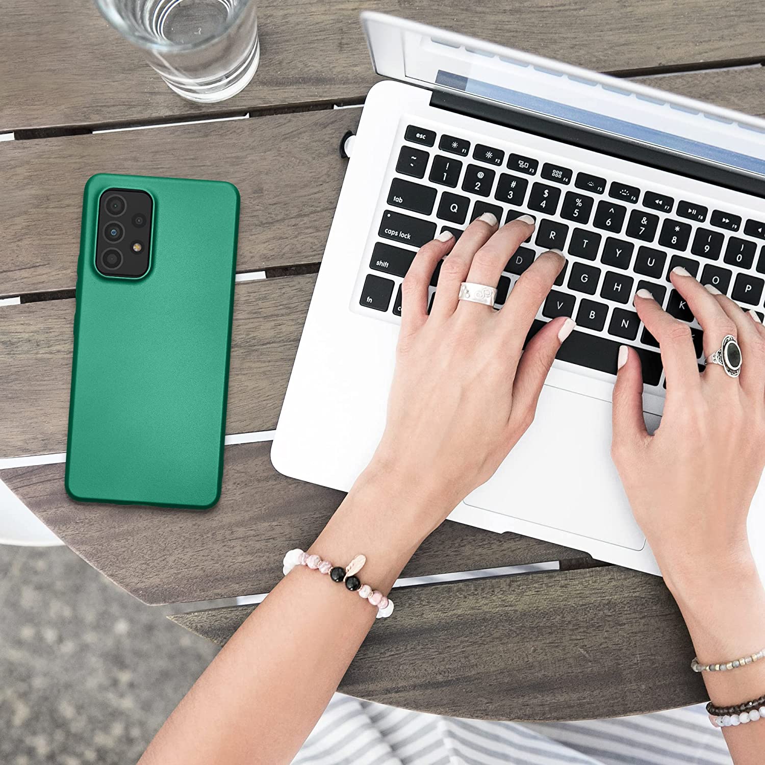 KW Samsung Galaxy A53 5G Θήκη Σιλικόνης TPU - Metallic Dark Green - 57958.170