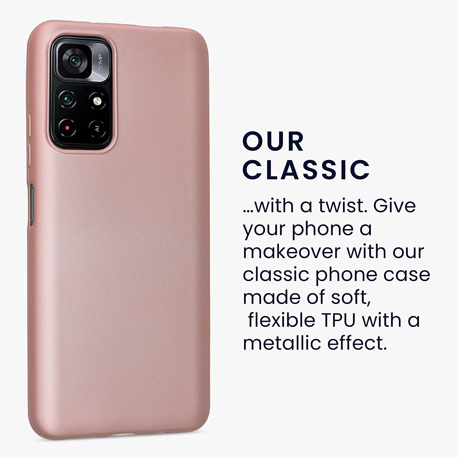 KW Xiaomi Poco M4 Pro 5G / Redmi Note 11S 5G Θήκη Σιλικόνης TPU - Metallic Rose Gold - 56932.31