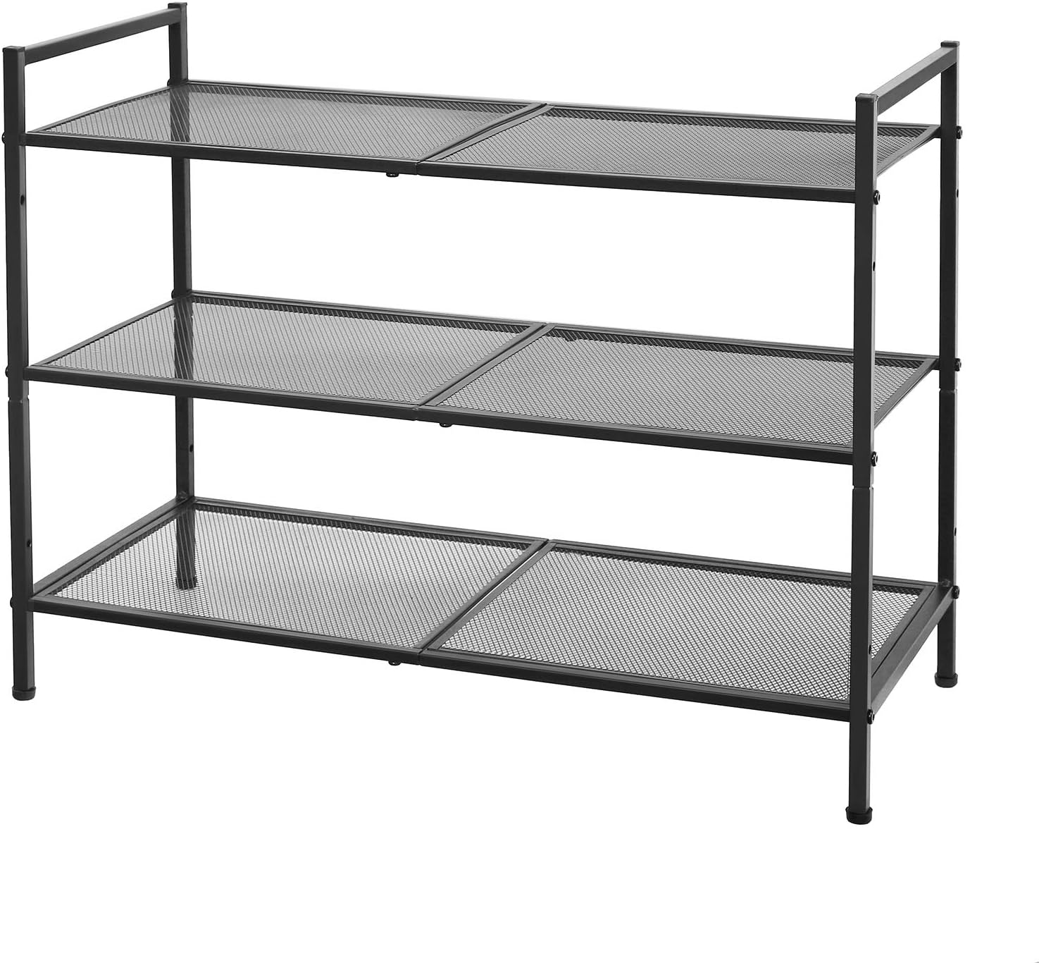 Songmics Μεταλλική Παπουτσοθήκη με 3 Ράφια - Black - LMR17BK