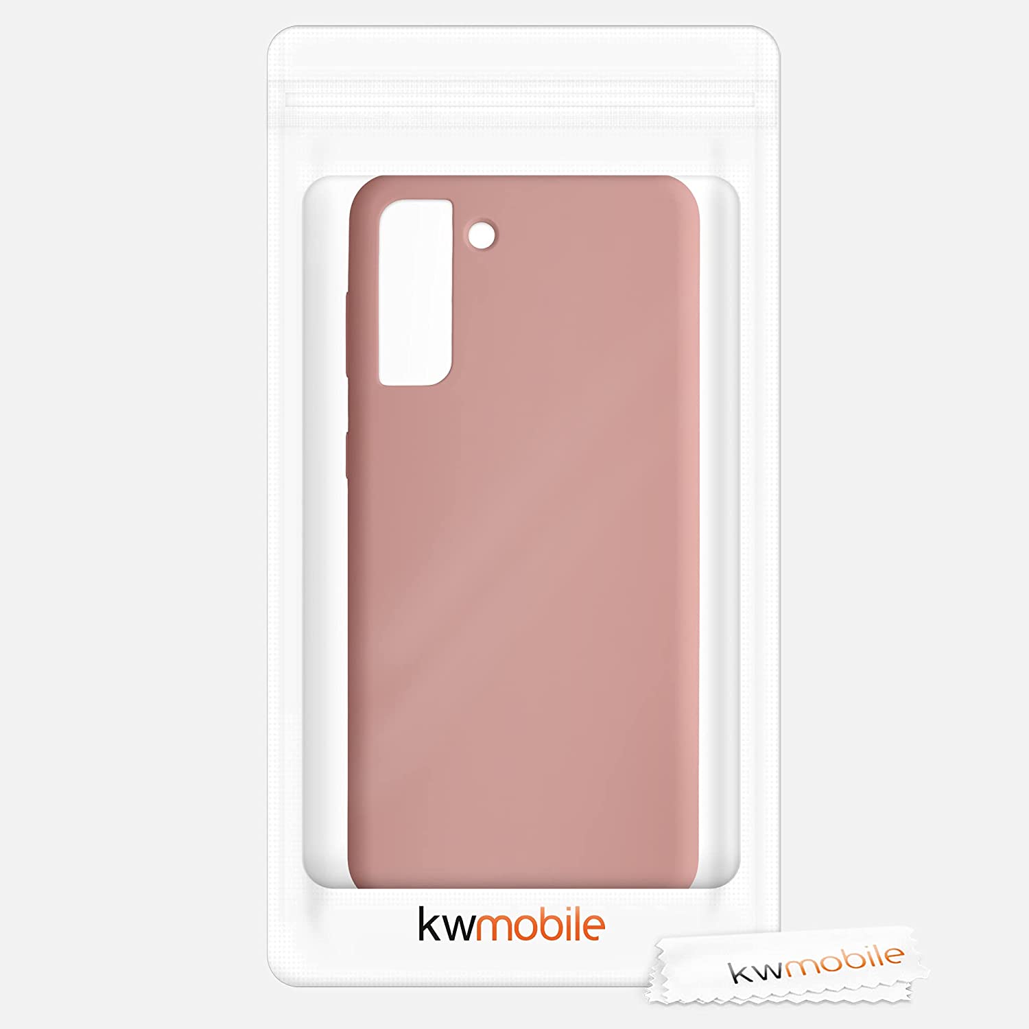 KW Samsung Galaxy S21 Plus Θήκη Σιλικόνης Rubber TPU - Rose Tan - 54066.193