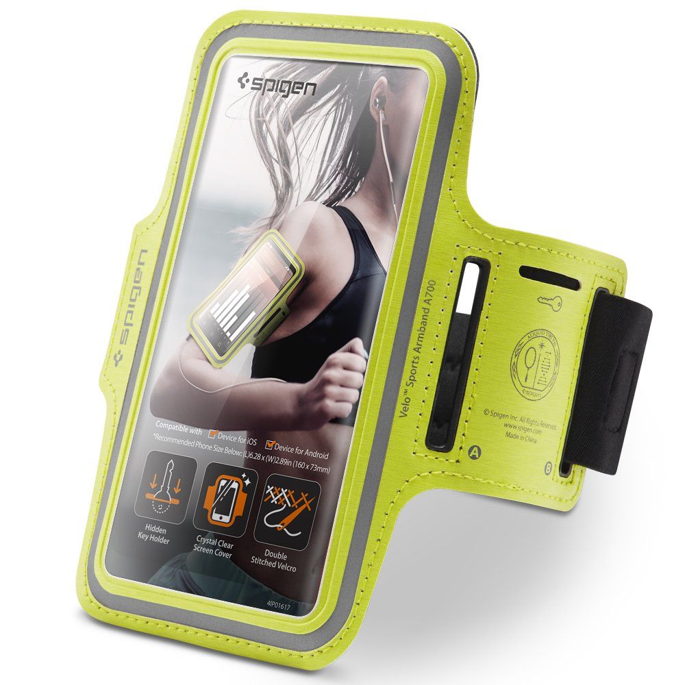 Spigen A700 Universal Sport Armband για Smartphones 6.5'' - Neon Green