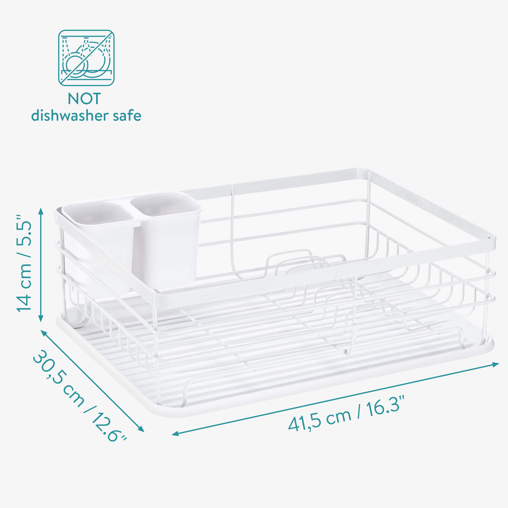 Navaris Στεγνωτήριο Πιάτων - Μαχαιροπίρουνων - White - 55341.02
