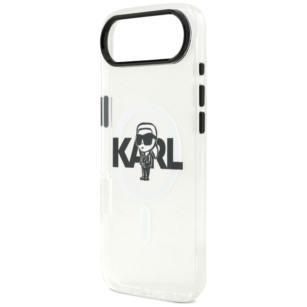 Karl Lagerfeld iPhone Air - IML Karl Sketch Logo MagSafe - Σκληρή Θήκη με Πλαίσιο Σιλικόνης - Clear - KLHMP17MHGKIGKBT