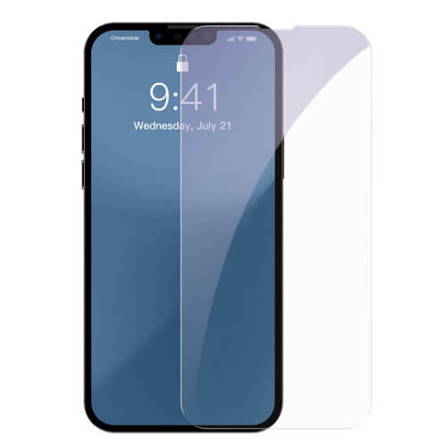 Baseus iPhone 13 Pro Max 0.3mm Anti-Blue Light Case Friendly Full Screen Αντιχαρακτικό Γυαλί Οθόνης - 2 Τεμάχια - Clear - SGBL020502