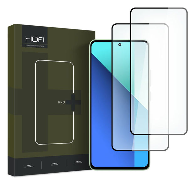 Hofi Xiaomi Redmi Note 13 4G Glass Pro+ 0.3mm 2.5D 9H Full Screen Tempered Glass Αντιχαρακτικό Γυαλί Οθόνης - 2 Τεμάχια - Black