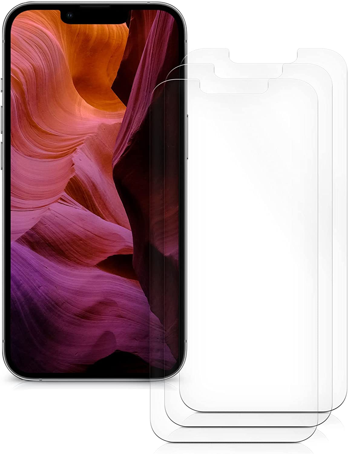 KW iPhone 13 Pro Max - Τρεις Μεμβράνες Προστασίας Οθόνης - Διάφανες - 56422.1