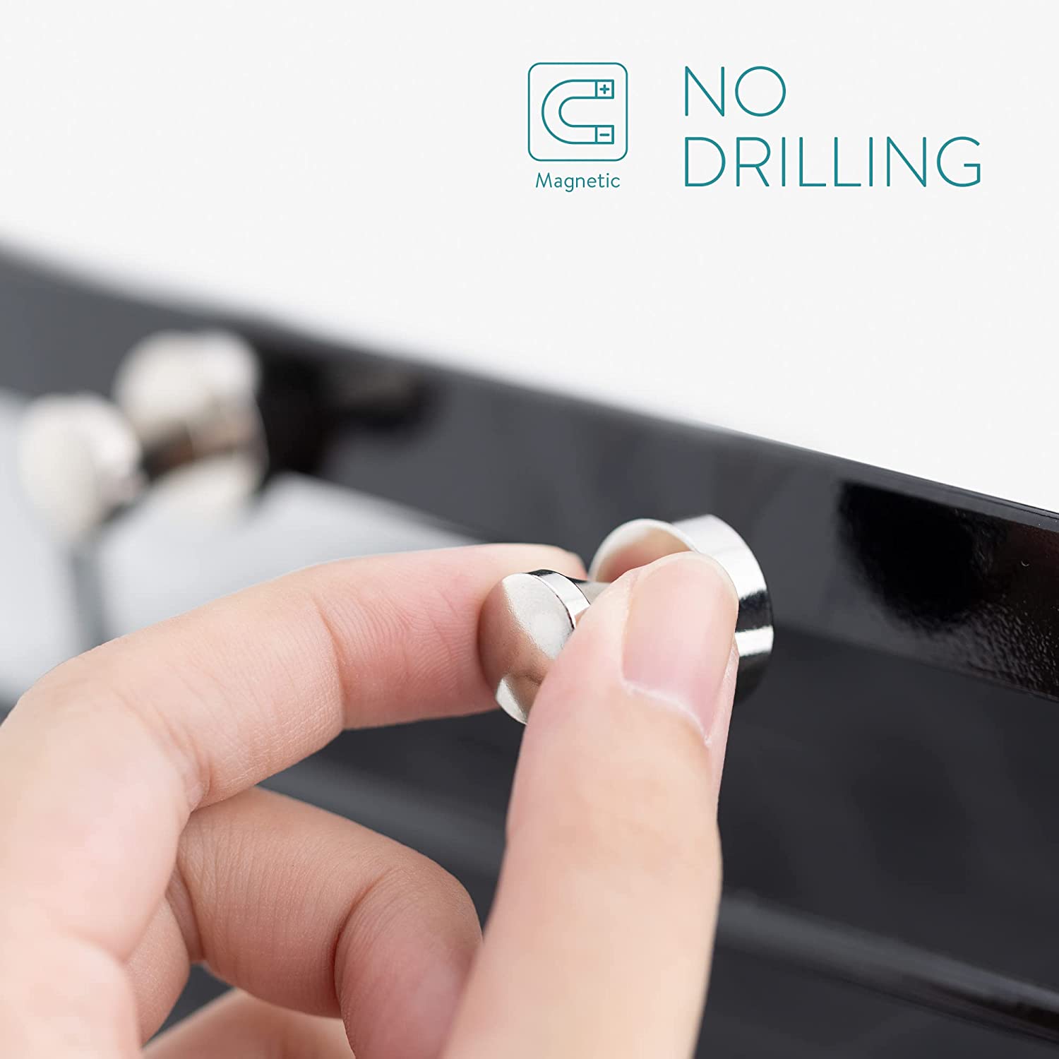 Navaris Σετ με 9 Μαγνητικά Άγκιστρα για το Μπάρμπεκιου - Silver - 55339.01