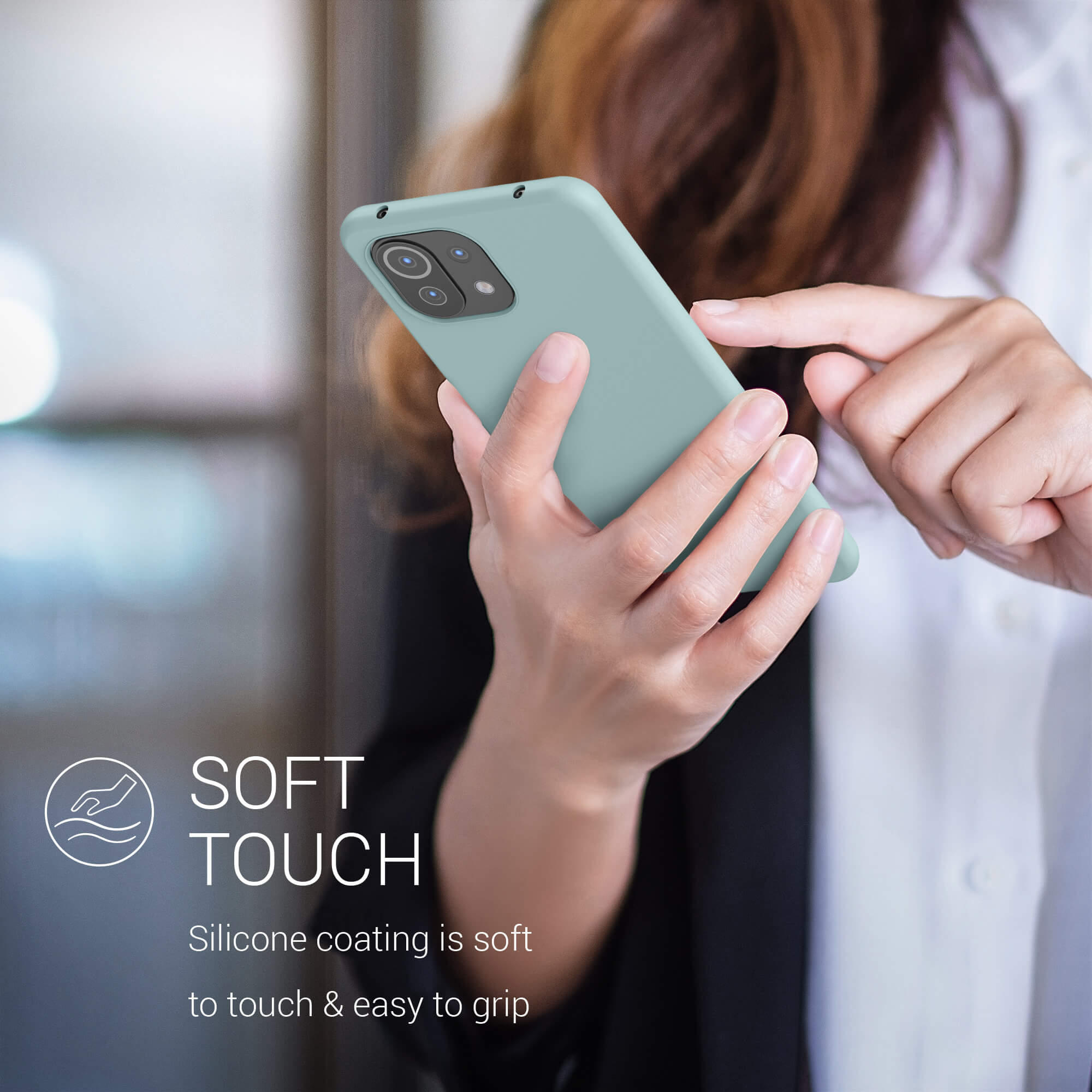 KW Xiaomi Mi 11 Lite / Mi 11 Lite 5G Θήκη Σιλικόνης Rubber TPU - Frosty Mint - 54730.200