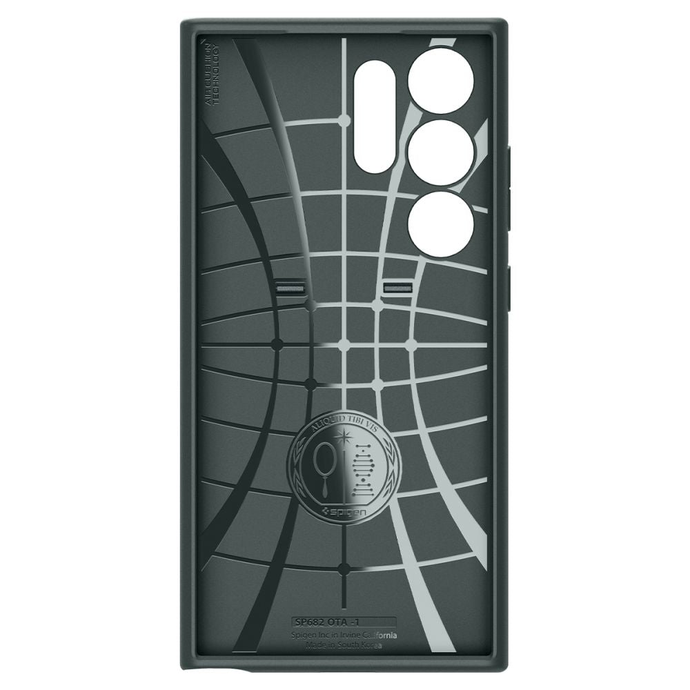Spigen Samsung Galaxy S24 Ultra Optik Armor Θήκη Σιλικόνης με Κάλυμμα για την Κάμερα - Abyss Green
